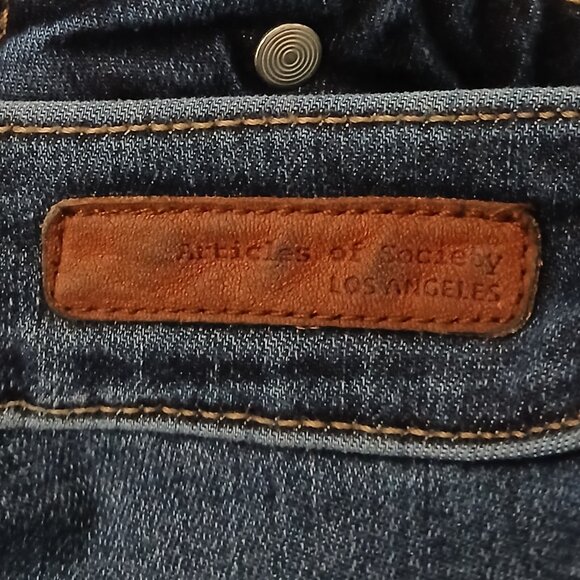 Articles Of Society Jeans 25 Karen Crop Skinny Ankle Delray Blue Denim Stretch - Picture 8 of 12